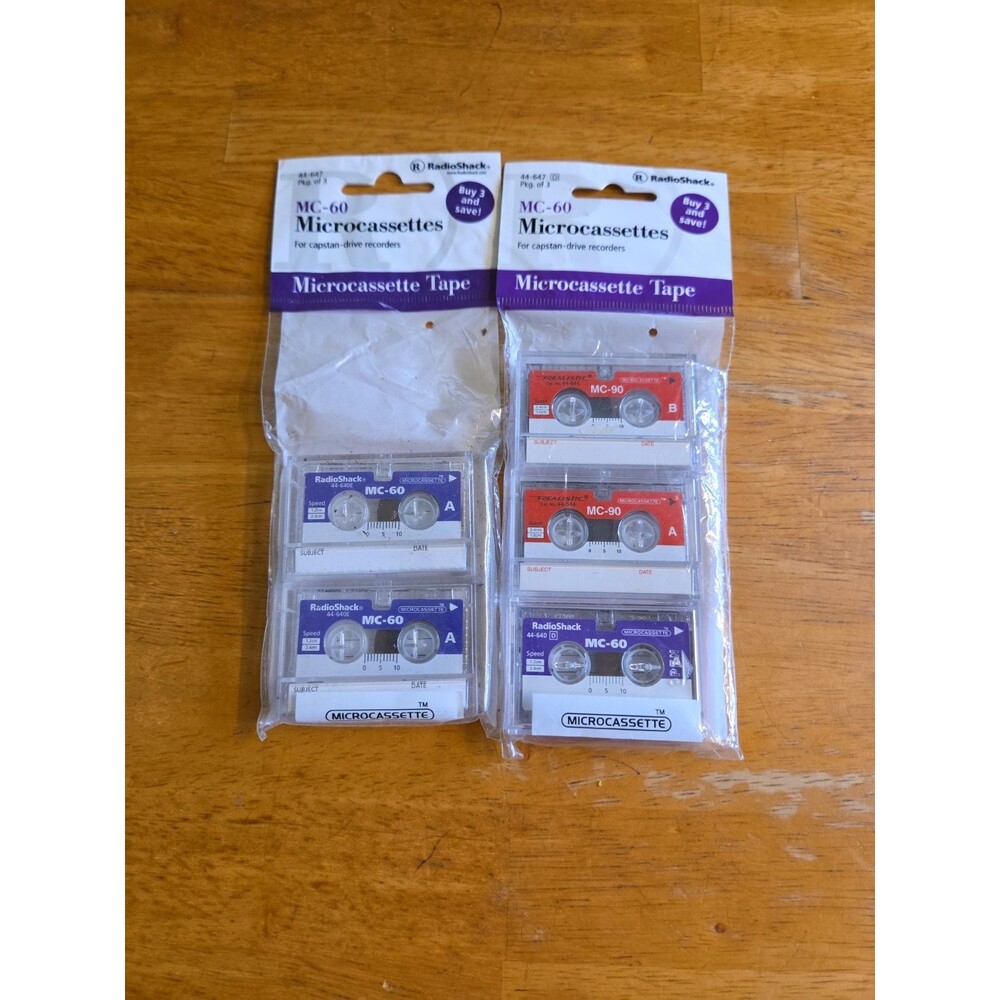 mc-60 microcassette lot of 5 new